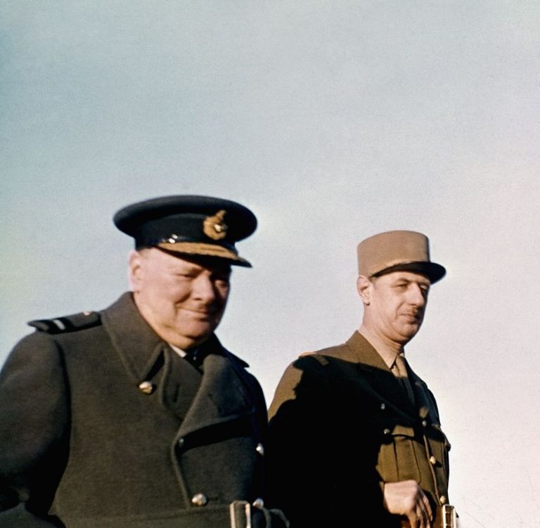 De Gaulle et Churchill, la cour des lions